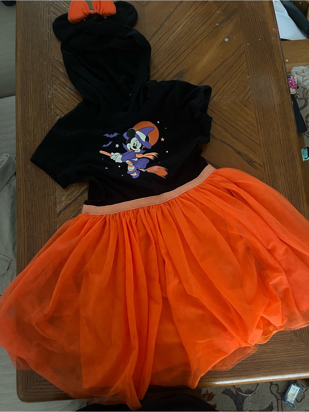 Disney Minnie Mouse Witch Costume Dress - Black & Orange